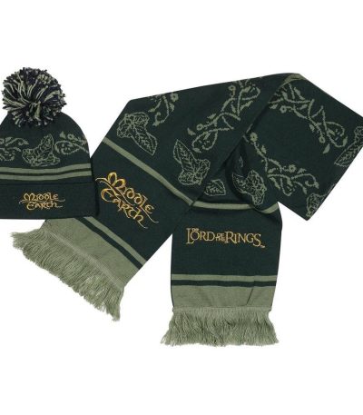 the lord of the rings beanie & scarf set middle earth