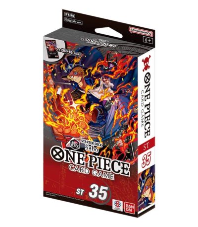one piece card game starter deck red black sabo st35