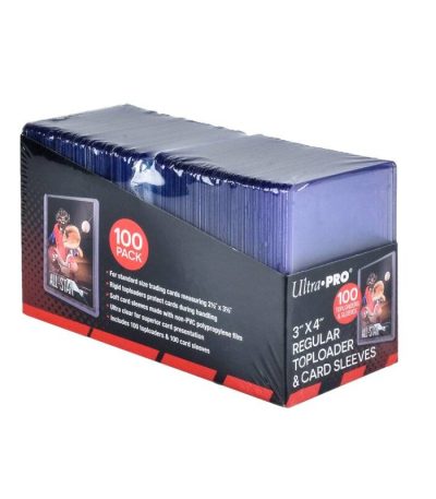 ultra pro 100 regular toploaders & 100 penny sleeves